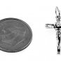 STERLING SILVER CRUCIFIX / JESUS ON THE CROSS CHARM/PENDANT