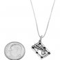 STERLING SILVER POOL / BILLIARD TABLE CHARM WITH 16 inch BOX CHAIN NECKLACE