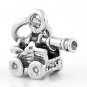 STERLING SILVER SMALL CANNON CHARM/PENDANT