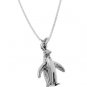 STERLING SILVER PENGUIN CHARM WITH 16 inch BOX CHAIN NECKLACE