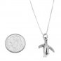 STERLING SILVER PENGUIN CHARM WITH 16 inch BOX CHAIN NECKLACE