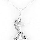 STERLING SILVER FAITH ANCHOR W/ ROPE CHARM W/ 16" BOX CHAIN