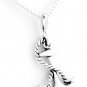 STERLING SILVER FAITH ANCHOR W/ ROPE CHARM W/ 16" BOX CHAIN