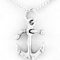 STERLING SILVER FAITH ANCHOR CHARM W/ 16" BOX CHAIN