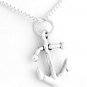 STERLING SILVER FAITH ANCHOR CHARM W/ 16" BOX CHAIN