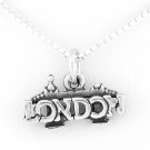 STERLING SILVER LONDON BRIDGE CHARM W/ 16" BOX CHAIN