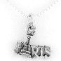 STERLING SILVER PARIS EIFFEL TOWER CHARM W/ 16" BOX CHAIN