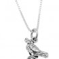 STERLING SILVER CALLING BIRD / CROW BIRD CHARM WITH 16 inch BOX CHAIN NECKLACE