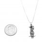STERLING SILVER GRAUATION OWL WITH CAP CHARM WITH 16 inch BOX CHAIN NECKLACE
