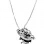 STERLING SILVER PARTRIDGE IN PEAR TREE CHARM WITH 16 inch BOX CHAIN NECKLACE