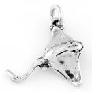 STERLING SILVER 3D STING RAY CHARM/PENDANT