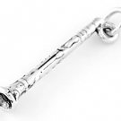 STERLING SILVER WOODWIND CLARINET CHARM/PENDANT