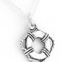 STERLING SILVER LIFE PRESERVER CHARM W/ 16" BOX CHAIN