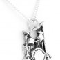 STERLING SILVER DRUM SET CHARM W/ 16" BOX CHAIN