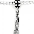 SILVER DANGLE 3D CHICAGO SEARS TOWER EUROPEAN BEAD