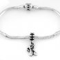 STERLING SILVER DANGLING BALLERINA SHOES EUROPEAN BEAD