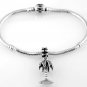STERLING SILVER DANGLING 3D PALM TREE EUROPEAN BEAD