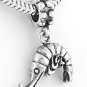 STERLING SILVER DANGLING SHRIMP EUROPEAN BEAD