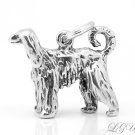 STERLING SILVER AFGHAN HOUND 3D CHARM/PENDANT