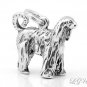 STERLING SILVER AFGHAN HOUND 3D CHARM/PENDANT