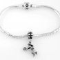 STERLING SILVER DANGLE VOLLEYBALL GIRL EUROPEAN BEAD