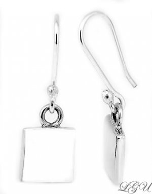 STERLING SILVER SQUARE DANGLE EARRINGS