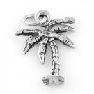STERLING SILVER FLAT PALM TREE CHARM/PENDANT