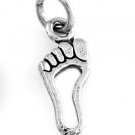 STERLING SILVER FOOTPRINT FRAME CHARM