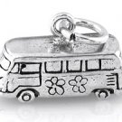 STERLING SILVER HIPPIE GROOVY VAN/ BUS CHARM