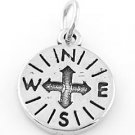 STERLING SILVER COMPASS CHARM/PENDANT
