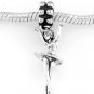 STERLING SILVER DANGLE DANCING BALLERINA EUROPEAN BEAD