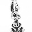 STERLING SILVER 3D BUNNY RABBIT CHARM/PENDANT