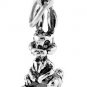 STERLING SILVER 3D BUNNY RABBIT CHARM/PENDANT