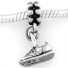 STERLING SILVER DANGLE TENNIS SHOE EUROPEAN BEAD