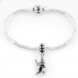 STERLING SILVER DANGLE TAE KWON DO INSTRUCTOR  EUROPEAN BEAD
