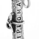 STERLING SILVER 3D DIPLOMA CHARM/PENDANT