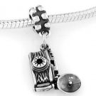 STERLING SILVER DANGLING CAMERA w/ FLASH EUROPEAN BEAD