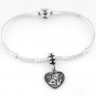 STERLING SILVER DANGLE BABY ANGEL/CHERUB HEART EUROPEAN BEAD