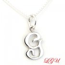 STERLING SILVER INITIAL G & 18" Box Chain