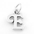 STERLING SILVER  FANCY LETTER E CHARM/PENDANT