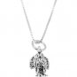 STERLING SILVER WILD TURKEY CHARM WITH 16 INCH BOX CHAIN NECKLACE