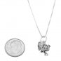 STERLING SILVER WILD TURKEY CHARM WITH 16 INCH BOX CHAIN NECKLACE