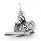 STERLING SILVER SMALL PAINTER'S PALETTE CHARM/PENDANT