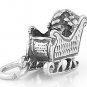 STERLING SILVER SANTA'S SLEIGH CHARM/PENDANT