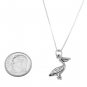 STERLING SILVER PELICAN BIRD CHARM WITH 16 INCH BOX CHAIN NECKLACE