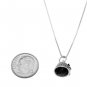 STERLING SILVER BEEHIVE / BEEHOUSE CHARM WITH 16 INCH BOX CHAIN NECKLACE