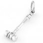 STERLING SILVER 3D JUDICIAL GAVEL CHARM/PENDANT