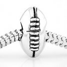 STERLING SILVER FOOTBALL EUROPEAN BEAD