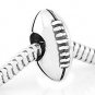 STERLING SILVER FOOTBALL EUROPEAN BEAD