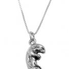 STERLING SILVER SEA OTTER CHARM WITH 16 inch BOX CHAIN NECKLACE